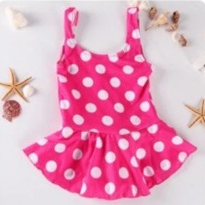 NEW Girls One Piece Skirt Swimsuit